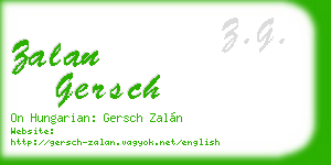 zalan gersch business card